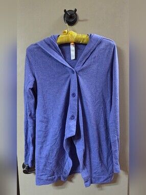 Lucy Purple Hooded Cardigan Sweater